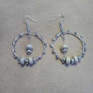 Wire wrapped hoop earrings